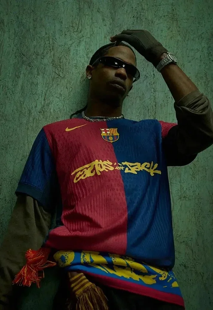 Barcelona FCB Football jersey x Travis Scot